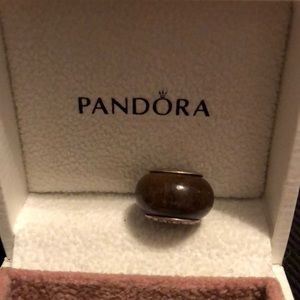 Wooden Brown Pandora Charm (925 Ale)